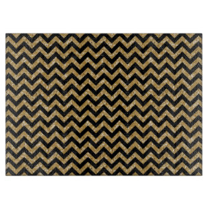 Chevron Glitter Look Cutting Board
