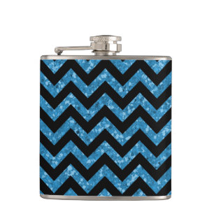 Chevron Glitter Look Flask