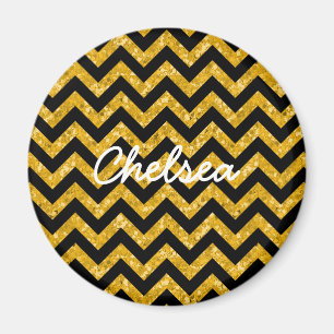 Chevron Glitter Look Magnet