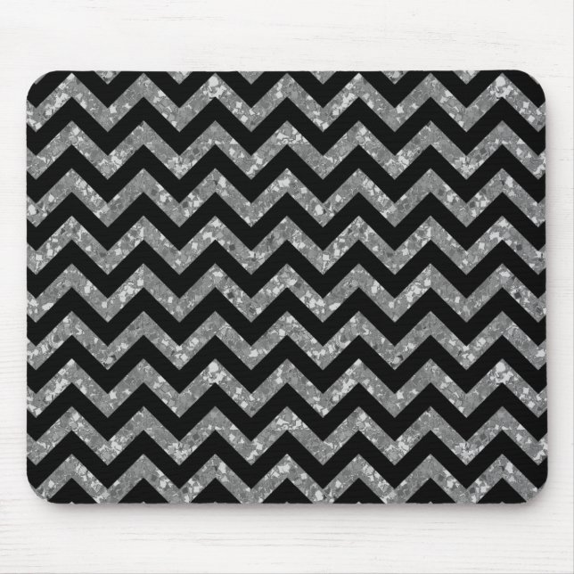 Chevron Glitter Look Mousepad (Front)