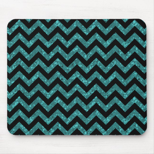 Chevron Glitter Look Mousepad (Front)
