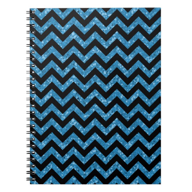 Chevron Glitter Look Notebook (Front)