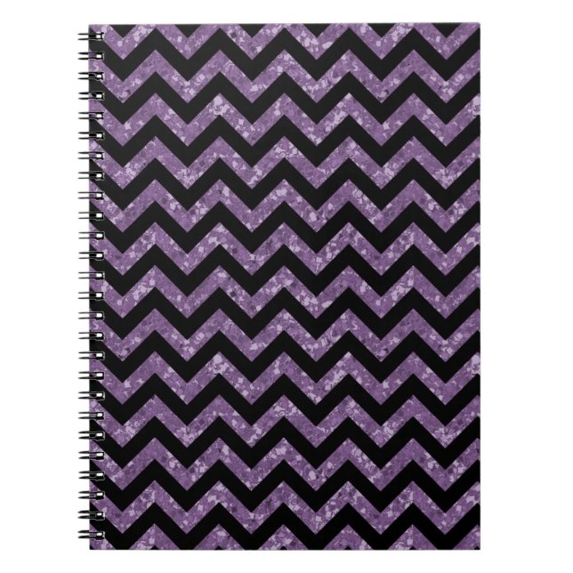 Chevron Glitter Look Notebook (Front)
