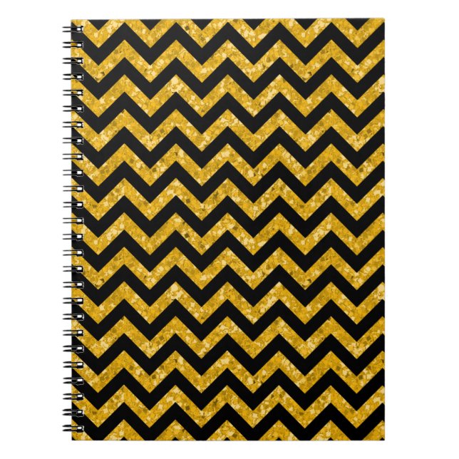 Chevron Glitter Look Notebook (Front)