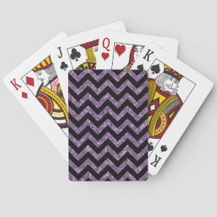Chevron Glitter Look Playing Cards
