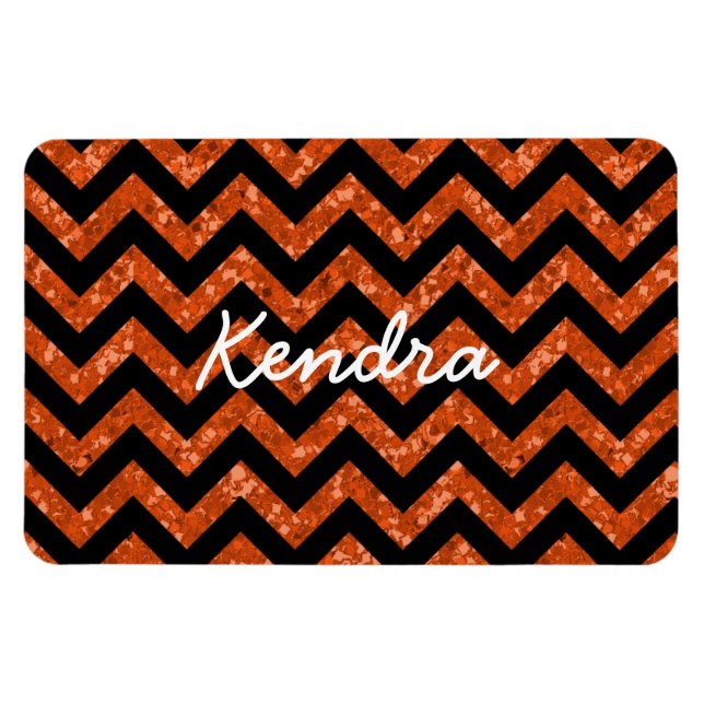Chevron Glitter Look Premium Magnet (Horizontal)
