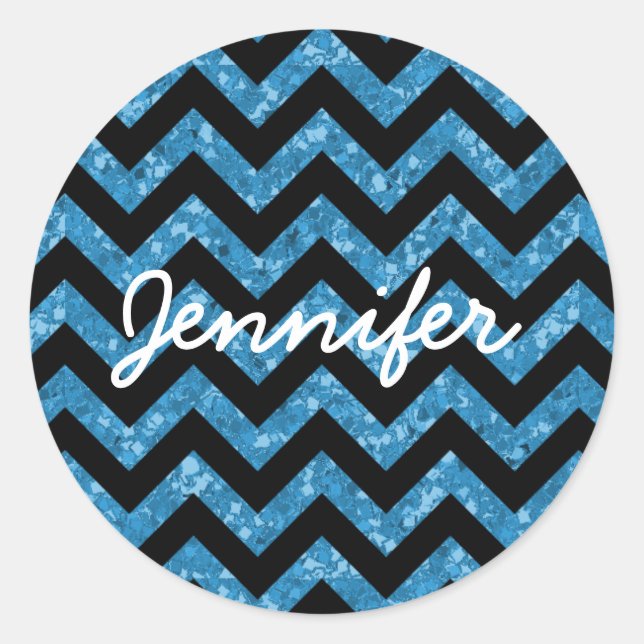 Chevron Glitter Look Stickers (Front)