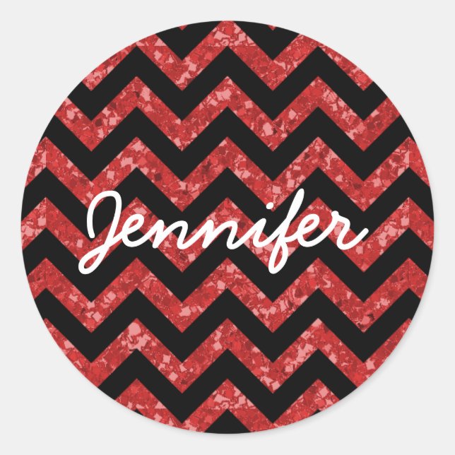 Chevron Glitter Look Stickers (Front)