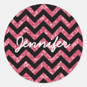 Chevron Glitter Look Stickers