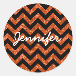 Chevron Glitter Look Stickers