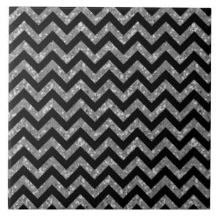 Chevron Glitter Look Tile