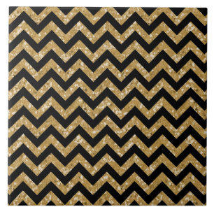 Chevron Glitter Look Tile