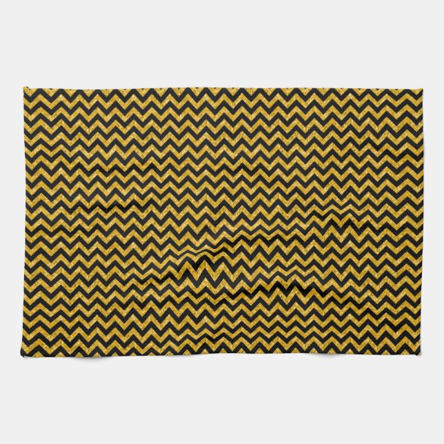 Chevron Glitter Look Towel (Horizontal)
