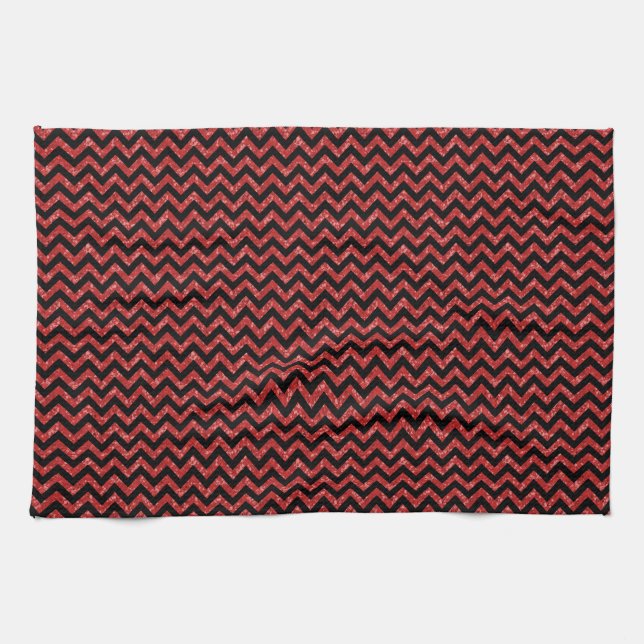 Chevron Glitter Look Towel (Horizontal)