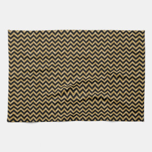 Chevron Glitter Look Towel
