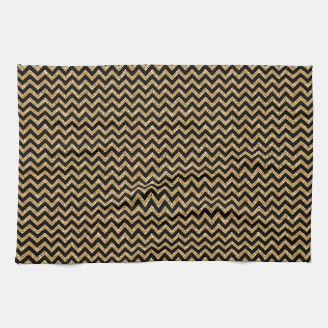 Chevron Glitter Look Towel (Horizontal)