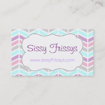 Chevron Herringbone Pastel Business Card