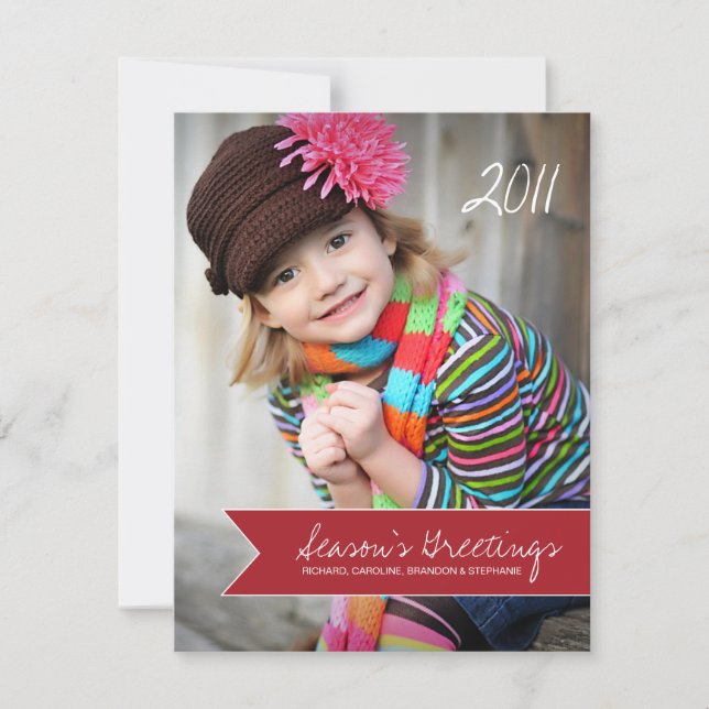 Chevron Holiday Photo Cards (Front)