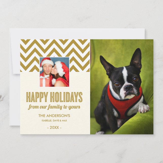CHEVRON HOLIDAYS | HOLIDAY PHOTO CARD (Front)