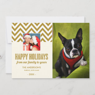 CHEVRON HOLIDAYS HOLIDAY PHOTO CARD