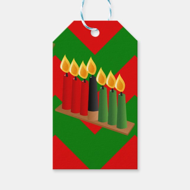 chevron kwanzaa  gift tags (Front)