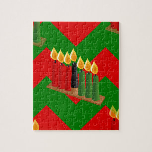 chevron kwanzaa jigsaw puzzle
