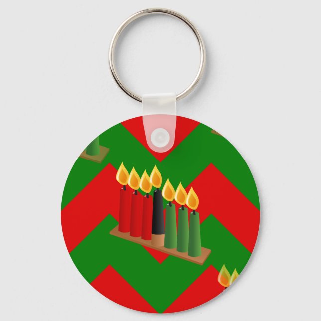 chevron kwanzaa key ring (Front)