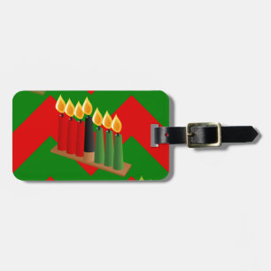 chevron kwanzaa luggage tag