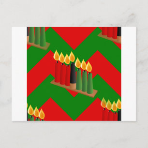 chevron kwanzaa postcard