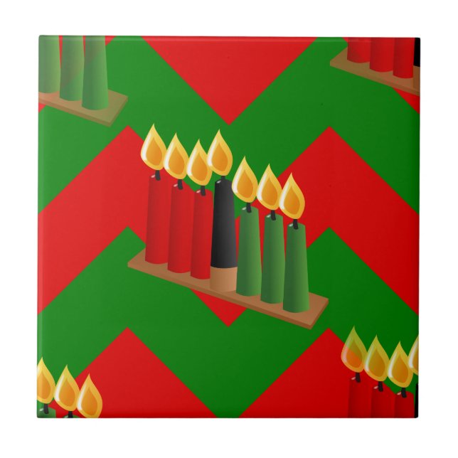 chevron kwanzaa tile (Front)