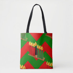 chevron kwanzaa  tote bag