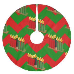 chevron kwanzaa xmas christmas tree skirt