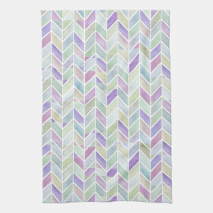 Chevron Lavender Lime Tea Towel