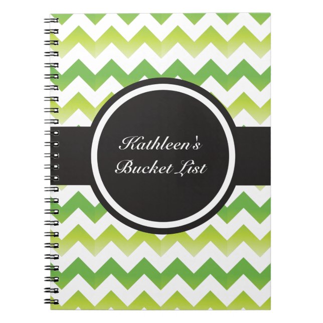Chevron Lime Notebook (Front)