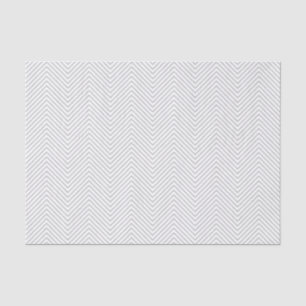 Chevron Line Tissue Paper - Grey on White