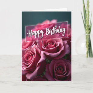 Chevron Magenta Petal Card