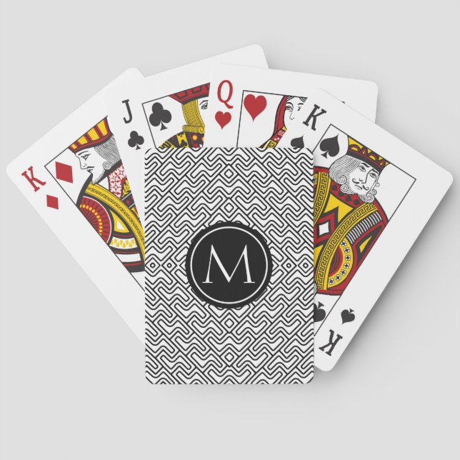 Chevron Maze Pattern Playing Cards (Back)