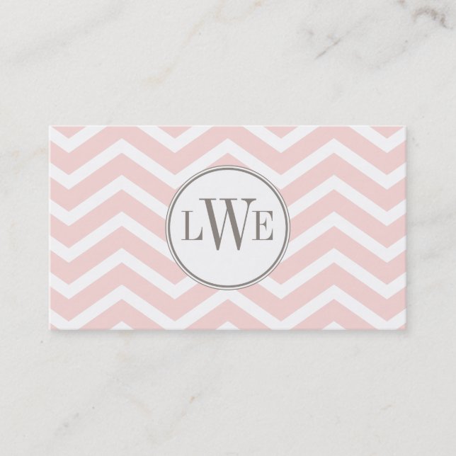 Chevron Monogram Calling Card (Front)