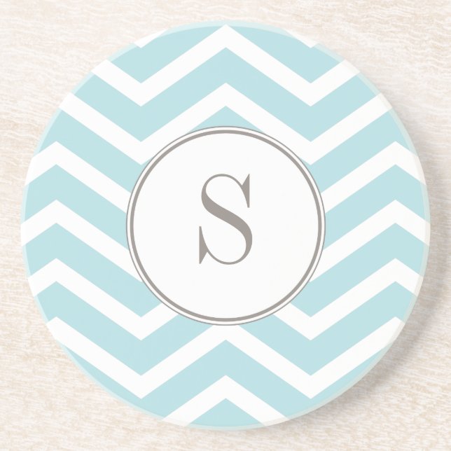 Chevron Monogram Coaster (Front)