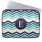 Chevron Monogram Navy Blue Cream