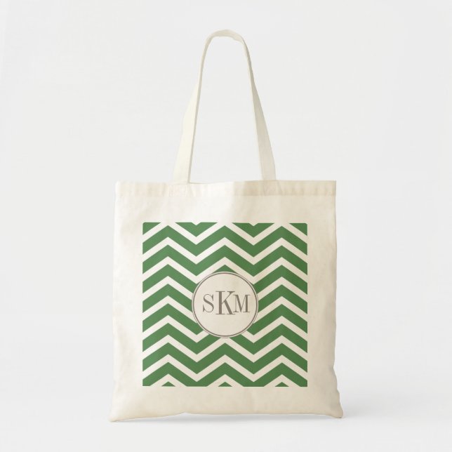 Chevron Monogram Personalised Tote (Front)
