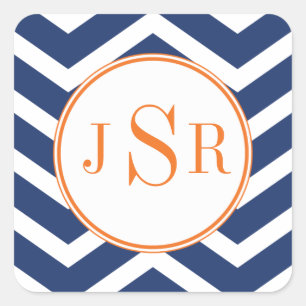 Chevron Monogram Sticker