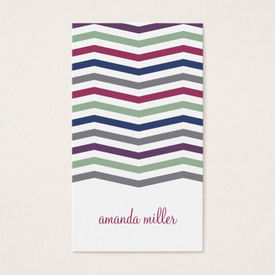 Chevron Multi-Colour Calling Card