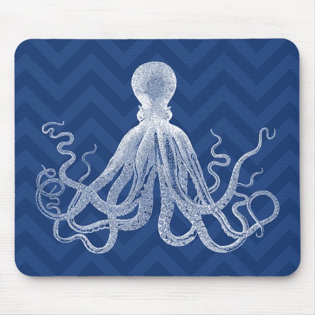 Chevron Octopus DK Mouse Mat (Front)