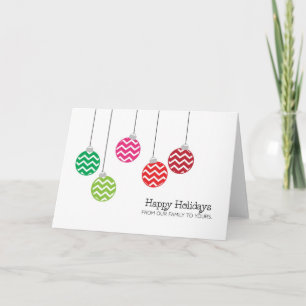 Chevron Ornament Holiday Card