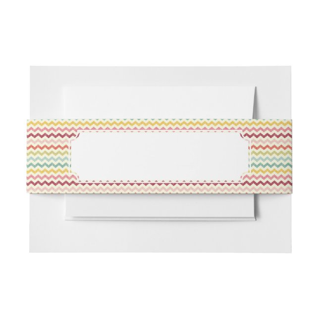 Chevron Pattern 4 Invitation Belly Band (Front Example)