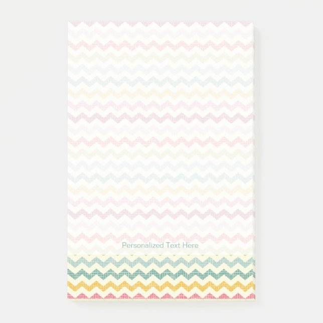 Chevron Pattern 4 Post-it Notes (Front)