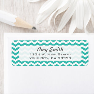 Chevron Pattern Aqua Blue Stripes Personalised
