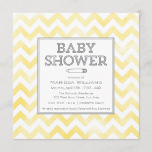 Chevron pattern Baby Shower invitation