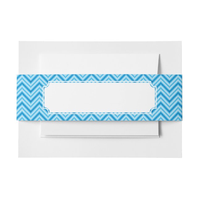 Chevron Pattern Background Invitation Belly Band (Front Example)